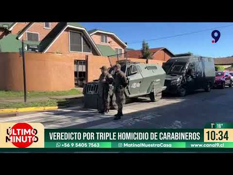 Alta expectación en Cañete por veredicto en caso de homicidio de tres carabineros