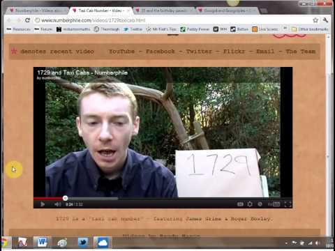 Mr Barton's Web Whizz Video 24 - Numberphile