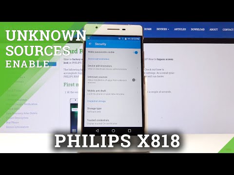 How to Activate Unknown Sources in PHILIPS X818 - Allow App Installation