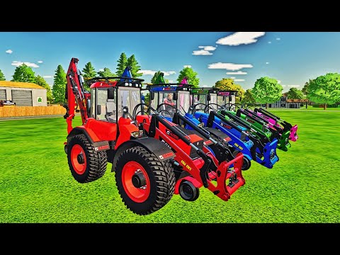 Transporting Colored FENDT Tractors & Cars With IVECO Truck - Farming Simulator 22