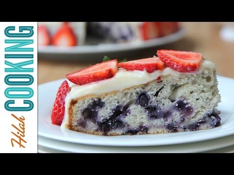 ブルーベリーケーキの作り方｜紅白＆ブルーベリーケーキ｜Hilah Cooking (How to Make Blueberry Cake | Red White & Blueberry Cake | Hilah Cooking)