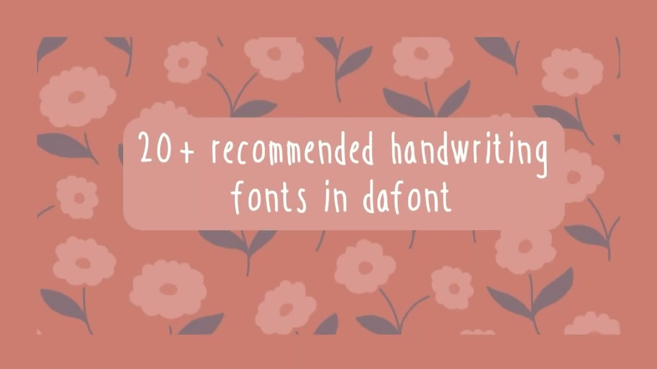 20+ handwritten fonts in dafont than you can use for digital note taking | aesthetic font recos