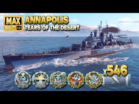 Cruiser Annapolis, last hope on map "Tears of the Desert" - World of Warships