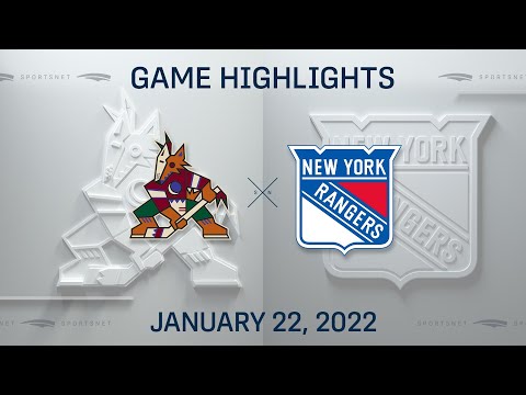 NHL Highlights | Coyotes vs. Rangers -  Jan 22, 2022
