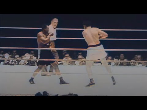 Archie Moore stops James J. Parker in the 9th Round - Toronto, 1956 in Color