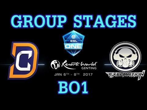 Dota 2 ESL One Genting 2017 | Group B BO1 | DC VS Execration | W33PO!!!