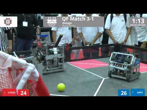 VEX Worlds 2016 - VEX U - Design - QF 3-1 (UTGZ2) 250 vs 176 (UPP1)