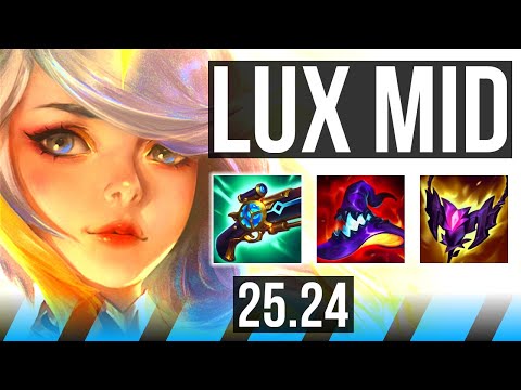 LUX vs ORIANNA (MID) | 42K damage | NA Master | 25.24