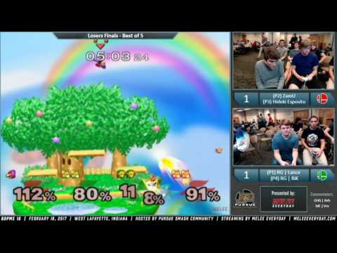 BOPME 16 - RG | Lance + RG | RiK vs. ZamU + Hideki Esposito - SSBM - Losers Finals
