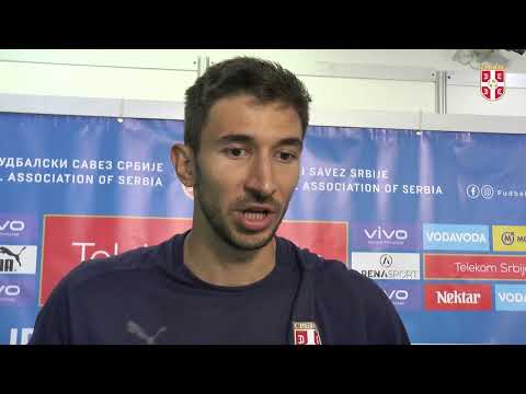 Liga Nacija / Srbija - Norveska 0-1, Saša Lukić i Marko Grujić posle utakmice