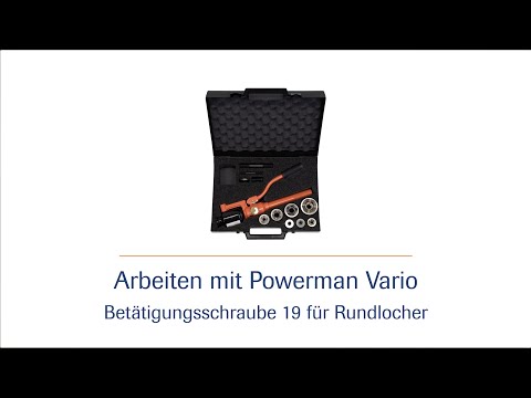 Handbetätigte Hydraulik-Stanzpumpe Powerman Vario -  Betätigungsschraube 19 HD | häwa