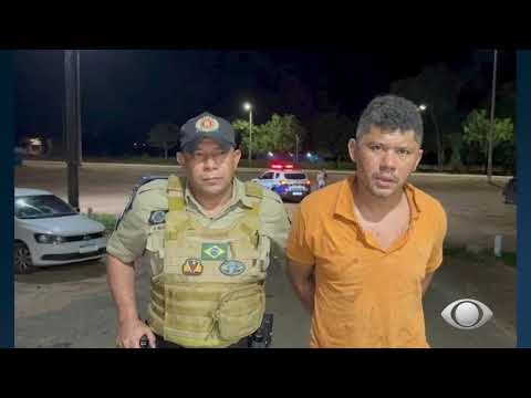 AÇOUGUEIRO É PRESO APOS AGREDIR A ESPOSA E ATIRAR CONTRA A PM EM APARECIDA DO RIO NEGRO-TOCANTINS.