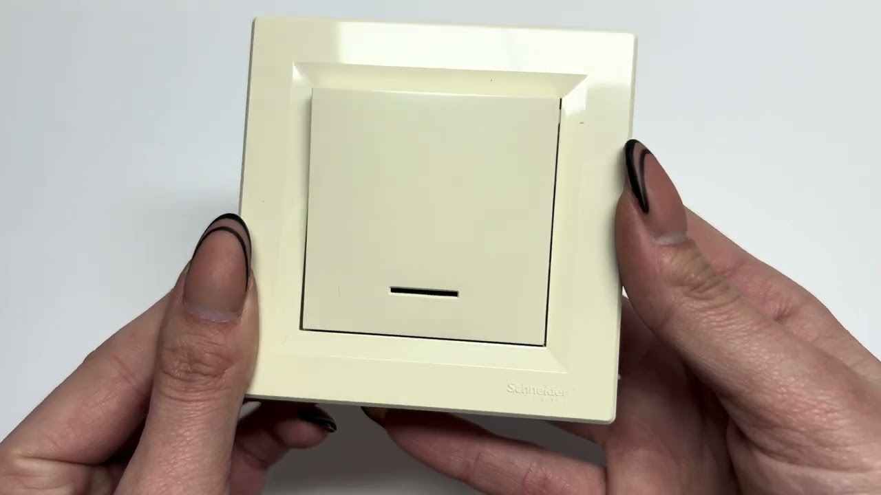 Вимикач одноклавішний з підсвіткою SCHNEIDER Asfora крем з рамкою EPH1400123