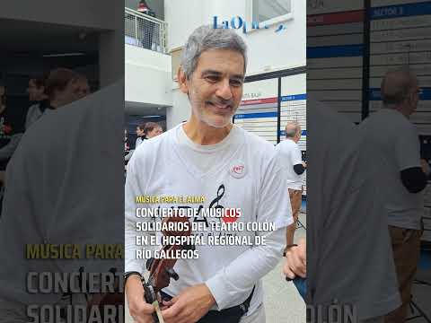 Concierto de músicos solidarios del Teatro Colón en el Hospital Regional del Río Galleogs
