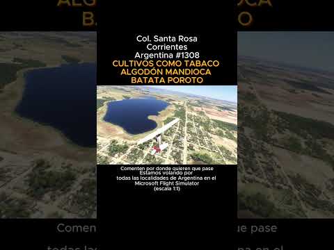 Colonia Santa Rosa, Corrientes desde el Microsoft Flight Simulator #coloniasantarosa #corrientes
