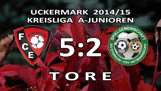 preview picture of video 'EINHEIT STRASBURG - STORKOW/VIETMANNSDORF 5:2 - Tore [A-Junioren-Kreisliga UM 2014/15 - 13.Spieltag]'