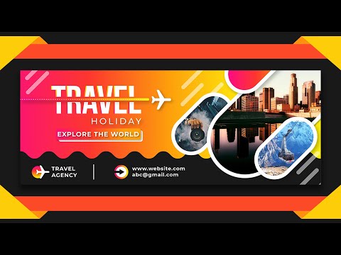 Illustrator Tutorial Facebook Banner Design for Travel Agency