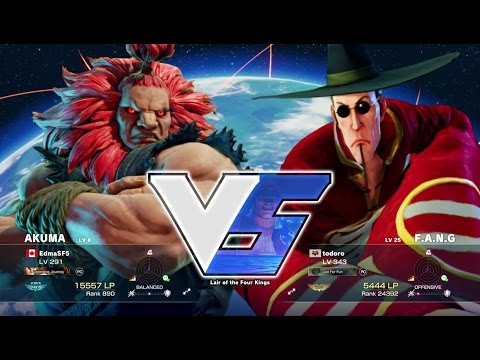 SFV EdmaSF5 (akuma) vs todoro (fang)