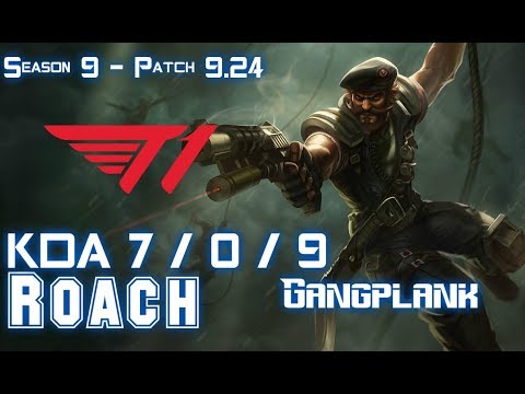 T1 Roach GANGPLANK vs MaRin FIORA Top - Patch 9.24 KR Ranked