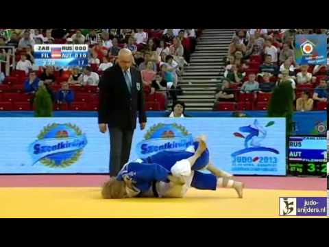Judo 2013  European Championships Budapest: Zabludina (RUS) - Filzmoser (AUT) [-57kg] semi-final