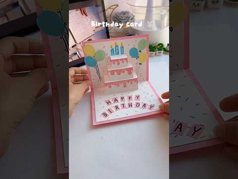 Birthday card idea 🎂✨#shorts #art #painting #muktaeasydrawing #youtubeshorts