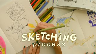 sketch with me / fav supplies, current process and inspiration sources ~