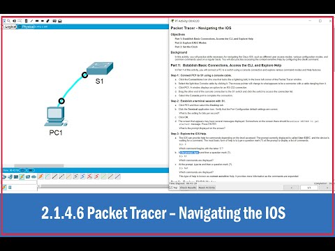 2 1 4 6 Packet Tracer   Navigating the IOS #ccnapath #ccnav6