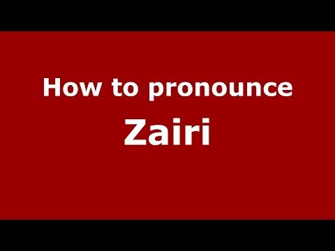 How to pronounce Zairi (Arabic/Morocco) - PronounceNames.com
