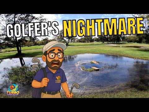 Blocked Drain 537 Golf Course Completely Under #blockeddrain #golfing #fail