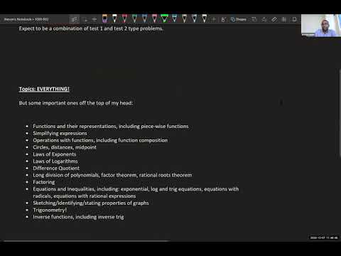 Math 1000-R03 Lecture 12 - Info on the Final and Q&A