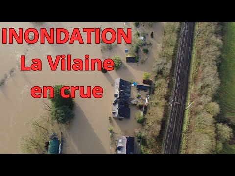 INONDATION : La Vilaine en crue à #Guichen / #BourgDesComptes