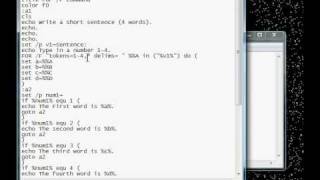 The For /F command