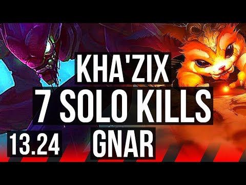 KHA vs GNAR (TOP) | 7 solo kills, 600+ games, Legendary | KR Master | 13.24