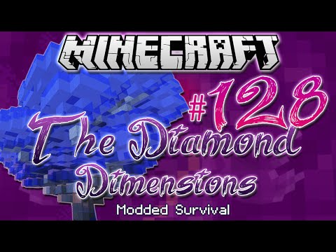 "RAINING BLUE WOOD" | Diamond Dimensions Modded Survival #128 | Minecraft