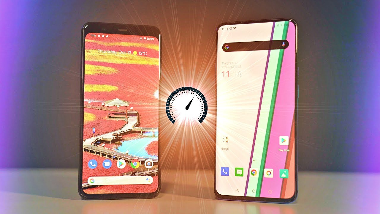 Google Pixel 4 XL vs OnePlus 7T Pro - Speed Test! *SURPRISE*
