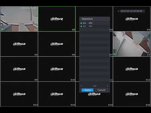 How to switch camera sequence in NVR?