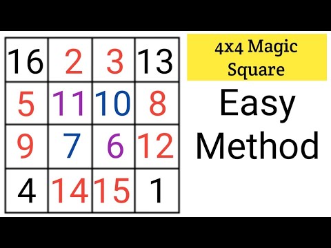 4x4 magic square | 4 by 4 magic Square | magic square | magic square 4x4 | Maths magic tricks