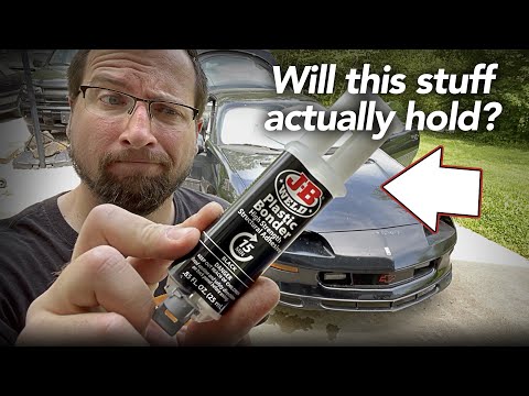 Repairing a broken ground effect with JB Weld Plastic Bonder and a screw