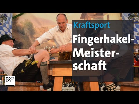Bayerische Meisterschaft im Fingerhakeln: Über den Tisch gezogen | BR24