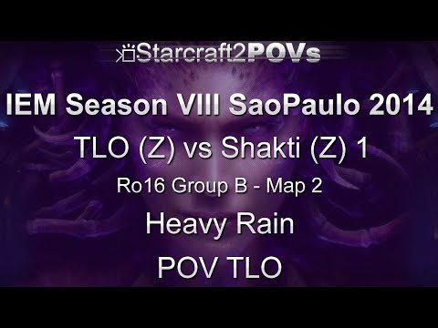 SC2 HotS - IEM VIII SaoPaulo 2014 - TLO vs Shakti 1 - Group B - Map 2 - Heavy Rain - TLO