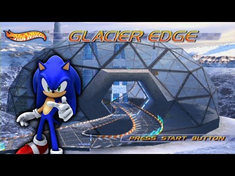 Glacier Edge w/White Acropolis (Snowy Peak) Theme (Hot Wheels: World Race/Sonic '06)