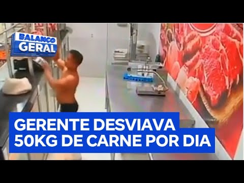 Gerente é preso após furtar 50 quilos de carne por dia de açougue