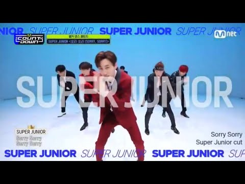 Super Junior Sorry Sorry Dance Challenge at M Countdown with Funny behind the scene