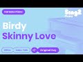 Skinny Love - Birdy (Piano backing track) 