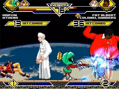 SK MUGEN - Marvin & Athena Asamiya vs Fat Albert & Colonel Sanders