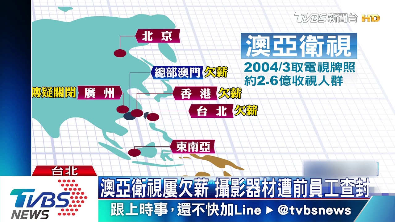 澳亞衛視屢欠薪！　攝影器材遭前員工查封