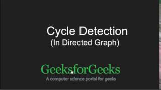 Detect Cycle in a Directed Graph | GeeksforGeeks