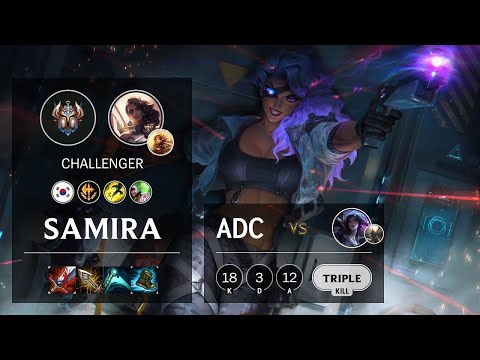 Samira ADC vs Kai'Sa   KR Challenger Patch 10 19 easy triple kill