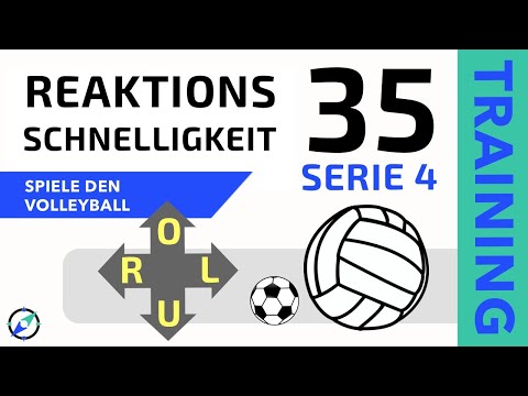 Reaktionstraining 35  - Spiel den Volleyball (RLOU, + Fußball)