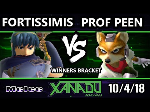 S@X 270 SSBM -  fortissimis (Sheik) Vs.  Professor Peen (Fox) Smash Melee Winners Bracket